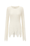 SWAYING/KNIT floating line detail bottoming shirt SW24SS1T53 white
